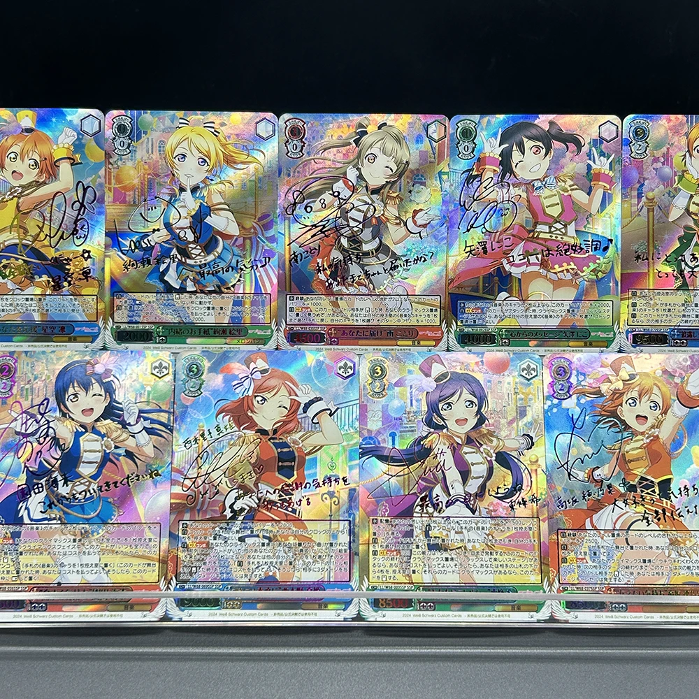 9 Teile/satz Ws Sammlung Karte Honoka Kousaka Kotori Minami Liebe Live Unterschrift Karte Schillernden Brechende Farbe Flash Geschenke