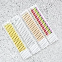 6pcs Long Pencil Birthday Candle Cake Decorating Supplies Creative Party Colorful Candle Cake Topper Set Baking Decorations Tool