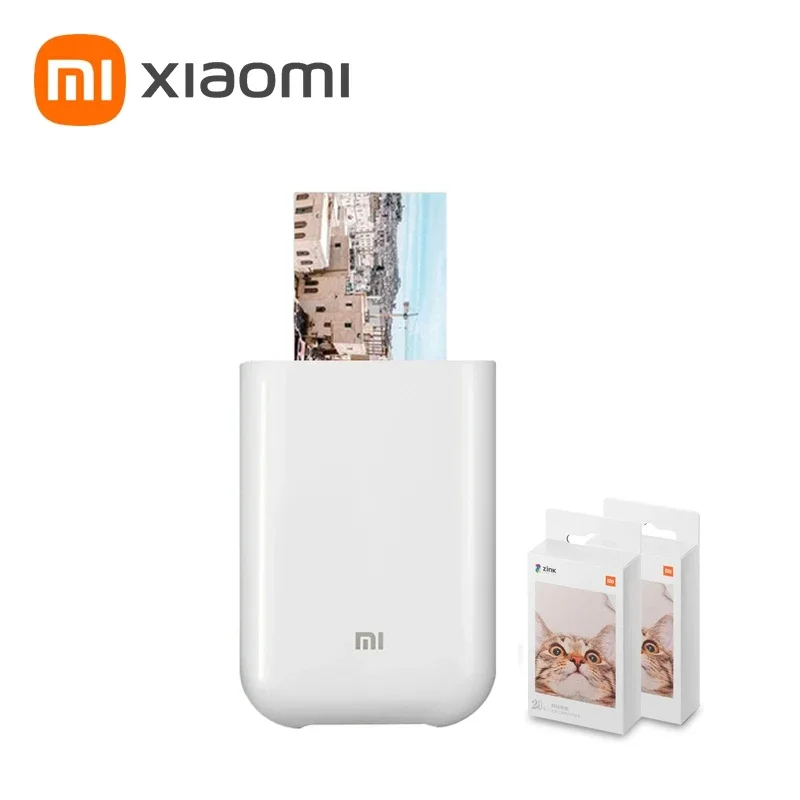 Xiaomi Mini impresora fotográfica portátil Bluetooth 5,0 ZINK tecnología sin tinta multifunción AR Impresión de vídeo versión Global Original