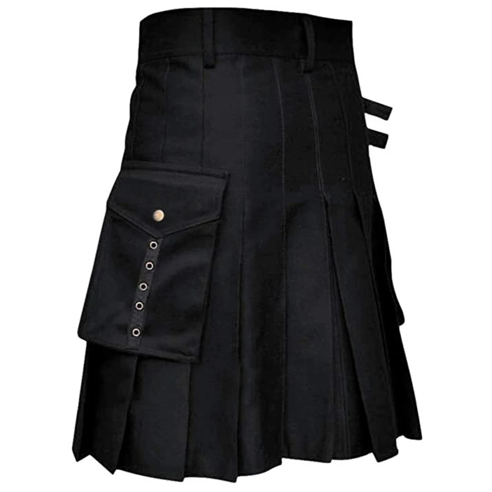 العلامة التجارية الجديدة تنورة الرجال تنورة التنورات الرجال مطوي تنورة مهرجان اسكتلندي تنورة بلون اليومية طفيف تمتد للرجال