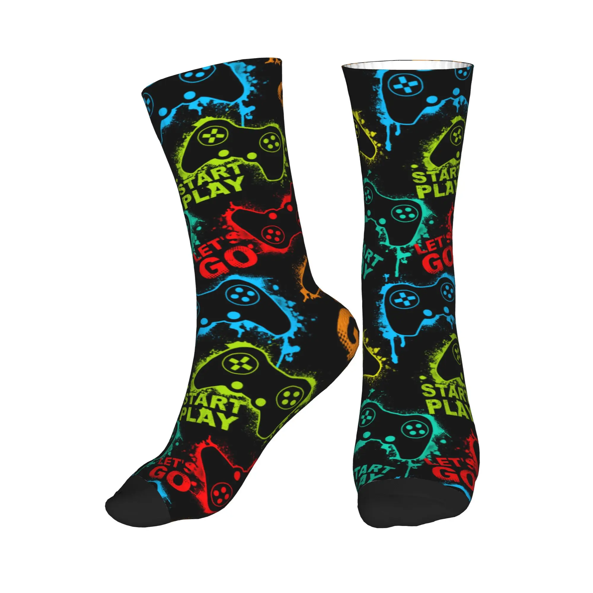 

Модные носки с игровым контроллером для мужчин и женщин, теплые носки с 3D-принтом, подарок для геймеров, спортивные футбольные носки