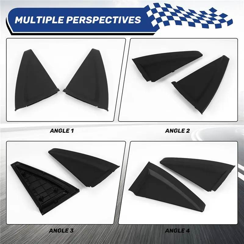 A76T-For Kia Sportage 2006-2009 2010 Rear Window Cover Kits Side Door Triple-Cornered Pillar Trim Protector Accessories