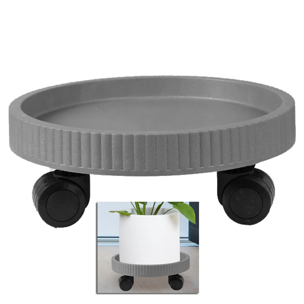 Nice Outdoor Plants Mobile Planter Tray Rolling Base Pulley Movable For Grey Flowerpot With Wheels Flowerpot Stands Outdoor Plan