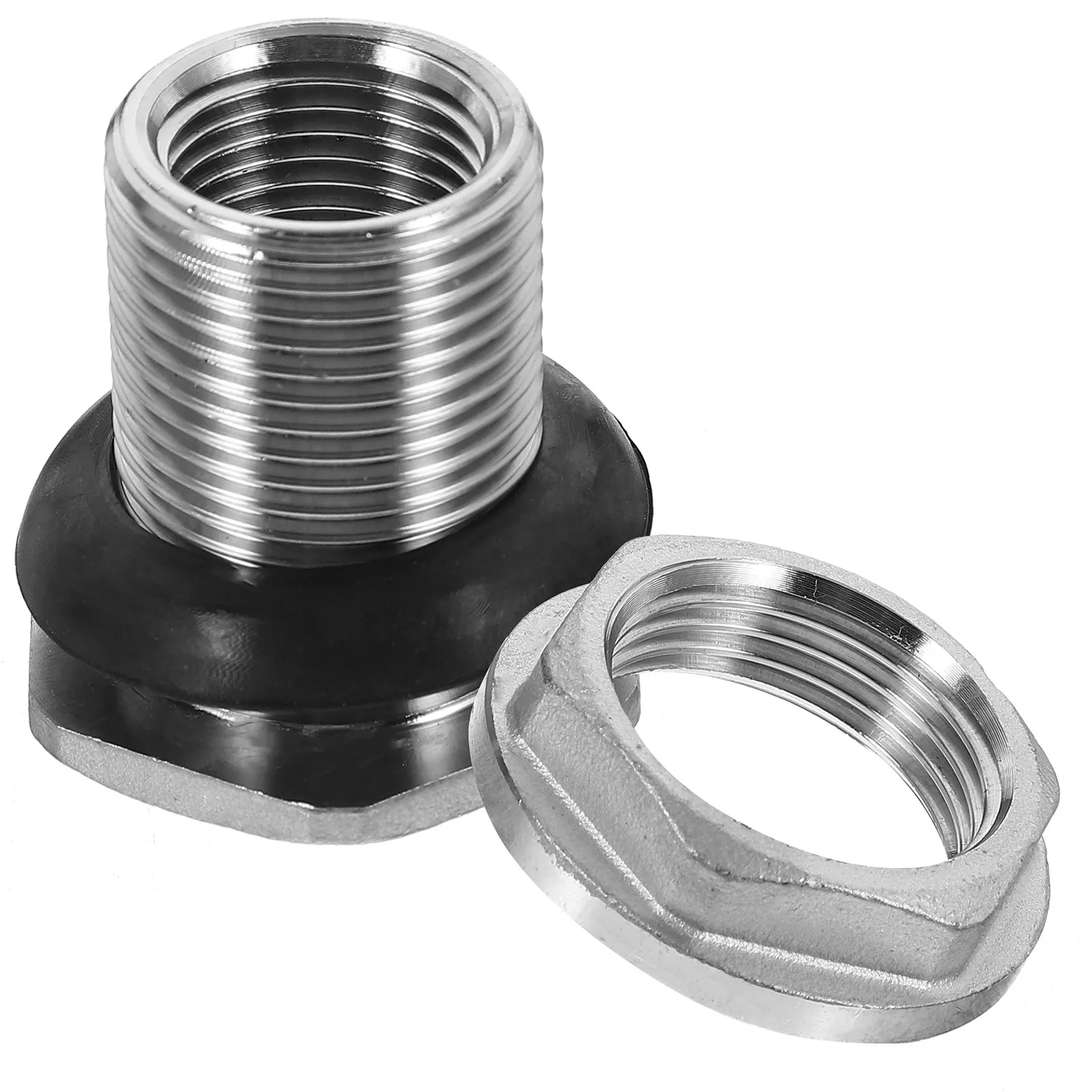 Bulkhead Fitting Water Tank Connector Stainless Steel High Precision Thread Leak Proof Adapter for Water Storage Tanks Pools
