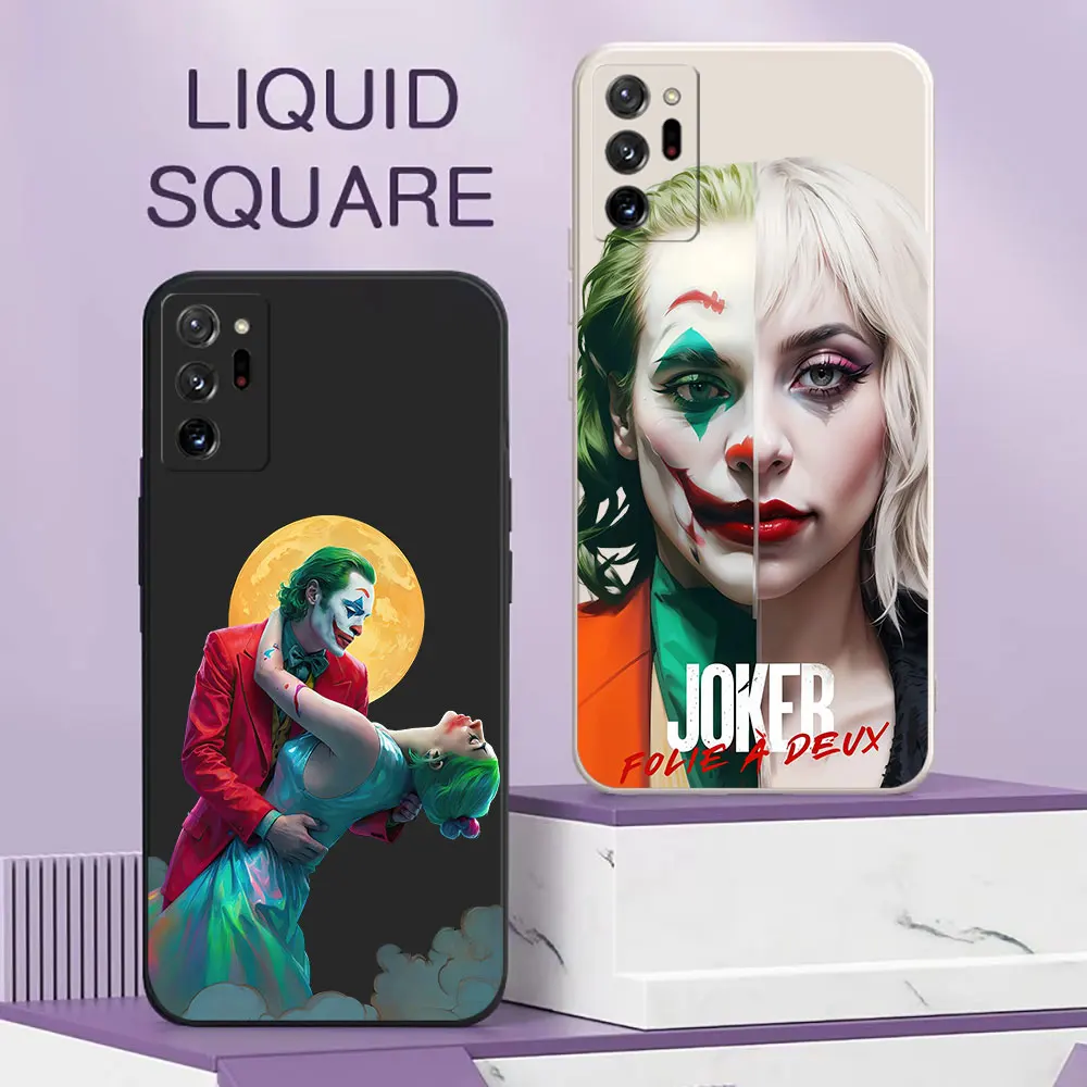 Couple J-Jokers C-Clown Phone Case For Samsung Galaxy Note20 Ultra M62 M53 M52 M51 A06 A05S A22 A21S A15 A14 A04 5G Liquid Cover