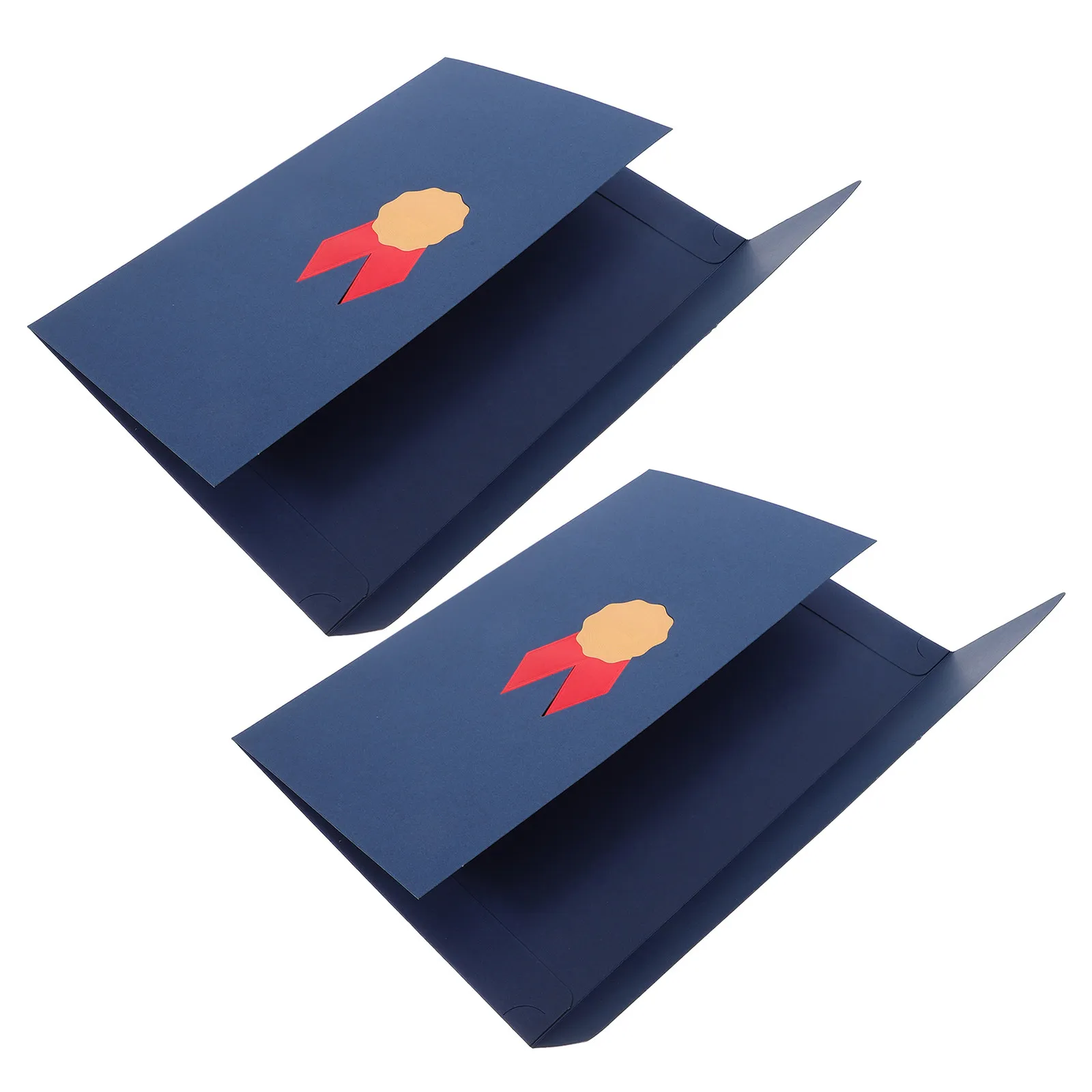2Pcs Stylish Paper Certificate Holder A4 Document Protector Cover for Diplomas Certificates Awards Business Achievements Elegant