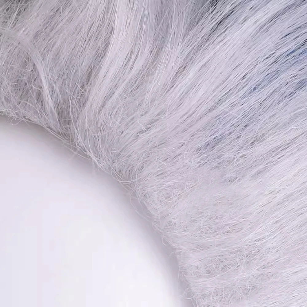 RANYU Genshin Impact Fontaine Neuvillette Wigs Synthetic Long Straight White Blue Game Cosplay Hair Wig for Daily Party