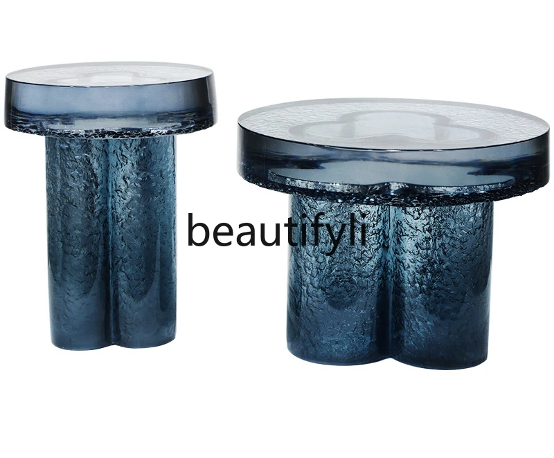 

Living room coffee table household round table splicing combination transparent corner table