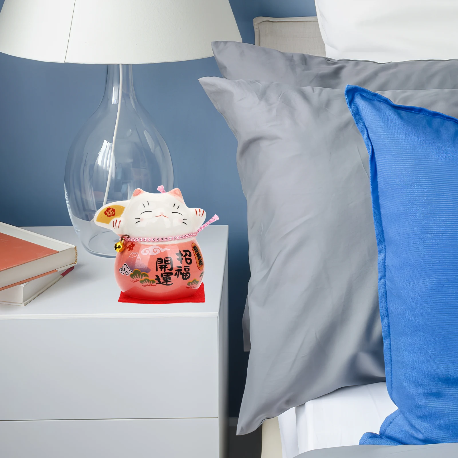 

Ceramic Cat Desktop Ornament Japanese Style Home Decor Office Study Tabletop Decoration Good Luck Gift