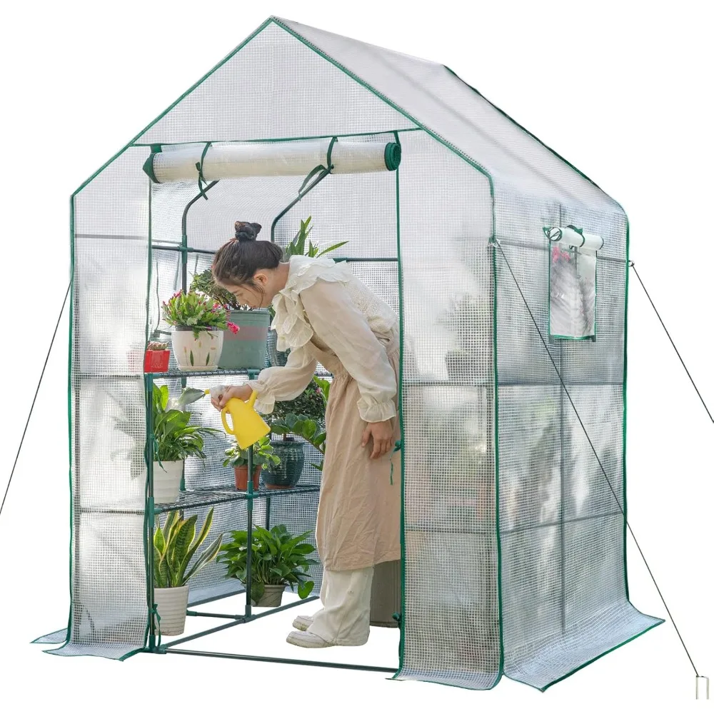 

Greenhouses for Outdoors,Portable Walk in Greenhouse for Garden Plants That Need Frost Protection and Away from Pests,Animals(56
