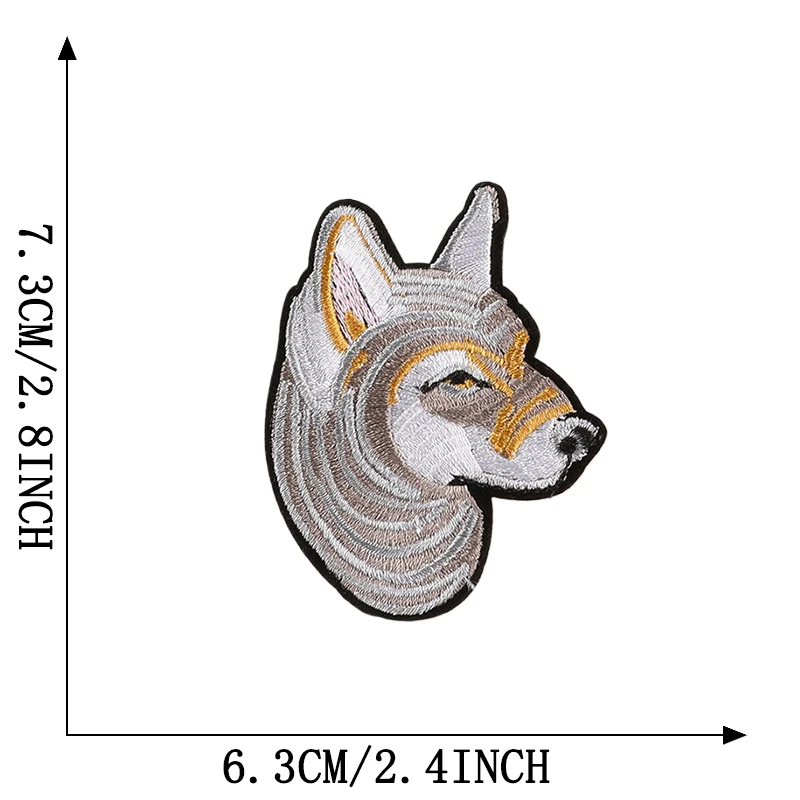 Tiger Wolf Patches für Kleidung Jungen Tiere Bär Eisen auf bestickt Thermocollant Stoffe Jacken Thermo Mochila Nähen Parches – Detail 3