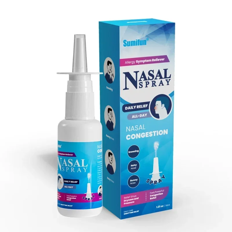 코세척 Sinus Spray Nasal Spray Decongestant 30ml Moisturizing Nasal Spray Pure Sea Water for Dry Nose Stuffy Nose Relief Nasal