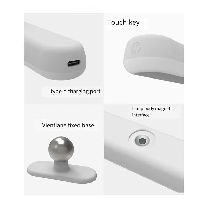 LITE-snoerloze LED make-upspiegellampen, oplaadbare stick-on make-uplichtbalk voor badkamer met 3-kleurtemperatuur, make-uplicht