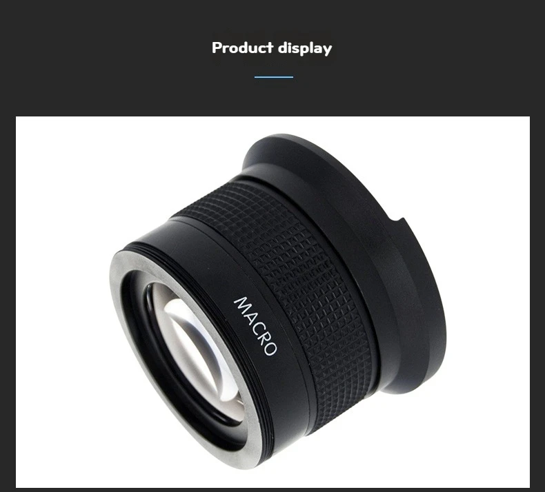 Lente larga do ângulo dslr apropriada para canon, nikon, sony, 58mm, fisheye