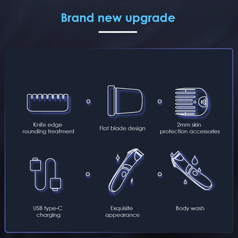 Depilação masculina áreas íntimas lugares parte corte de cabelo navalha clipper trimmer para a virilha depilador biquíni segurança barbear-AA80