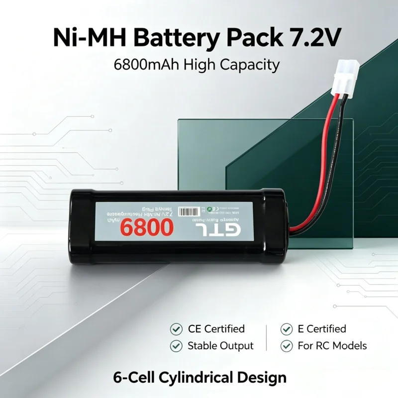 New 7.2V 6800mAh Nickel Hydrogen Battery Rechargeable Large Capacity Power Source For RC Toy Racing & Truck Cars
