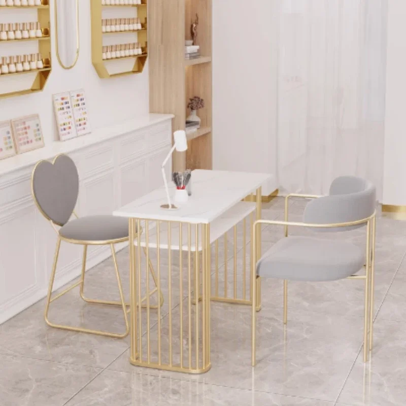 Ergonomic Legs Nail Table Stand Professionals Vacuum Nail Table Nordic Luxury Reception Mesinha De Manicure Hotel Furniture