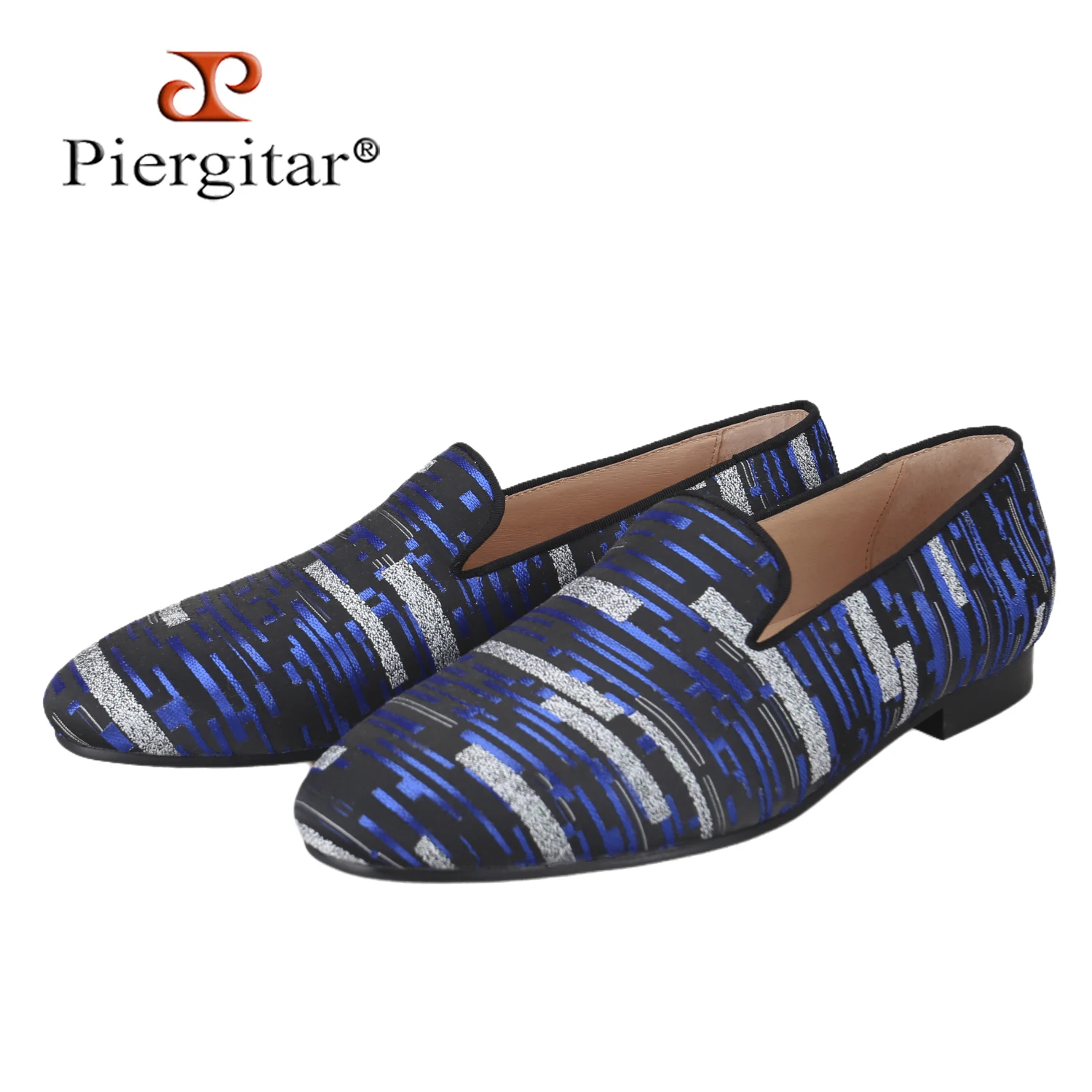 

Мужские лоферы Piergitar 2026 ручной работы из блестящего разноцветного шелка для вечеринок и банкетов, слипоны, тапочки-мокасины, большие размеры