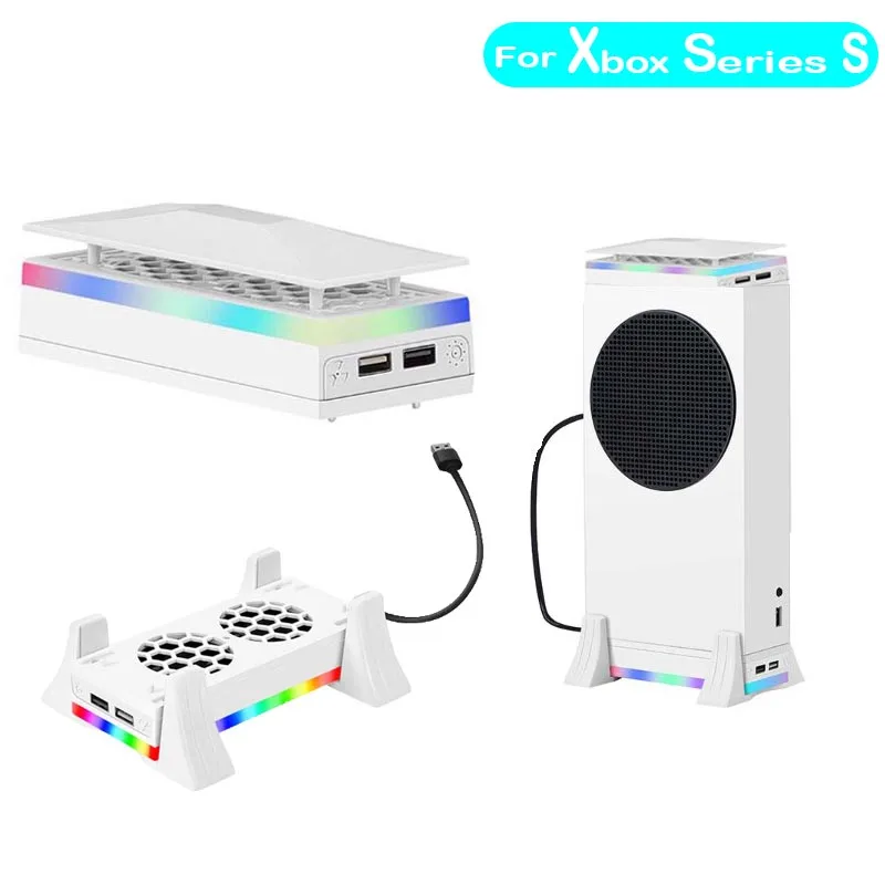 

Cooling Fan Base For Xbox Series S Console Vertical Radiator Dock Gamepad Charge Stand Game Host Storage Holder Game Accessory