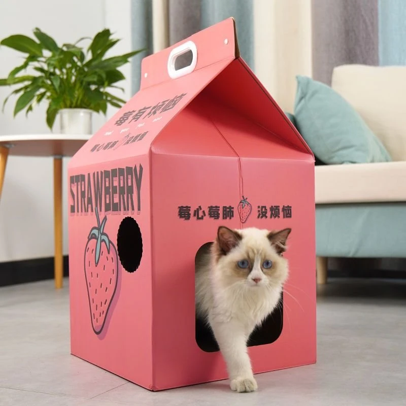 Milk Carton cat house cat scratch board cat house cat pet grinding claw toy