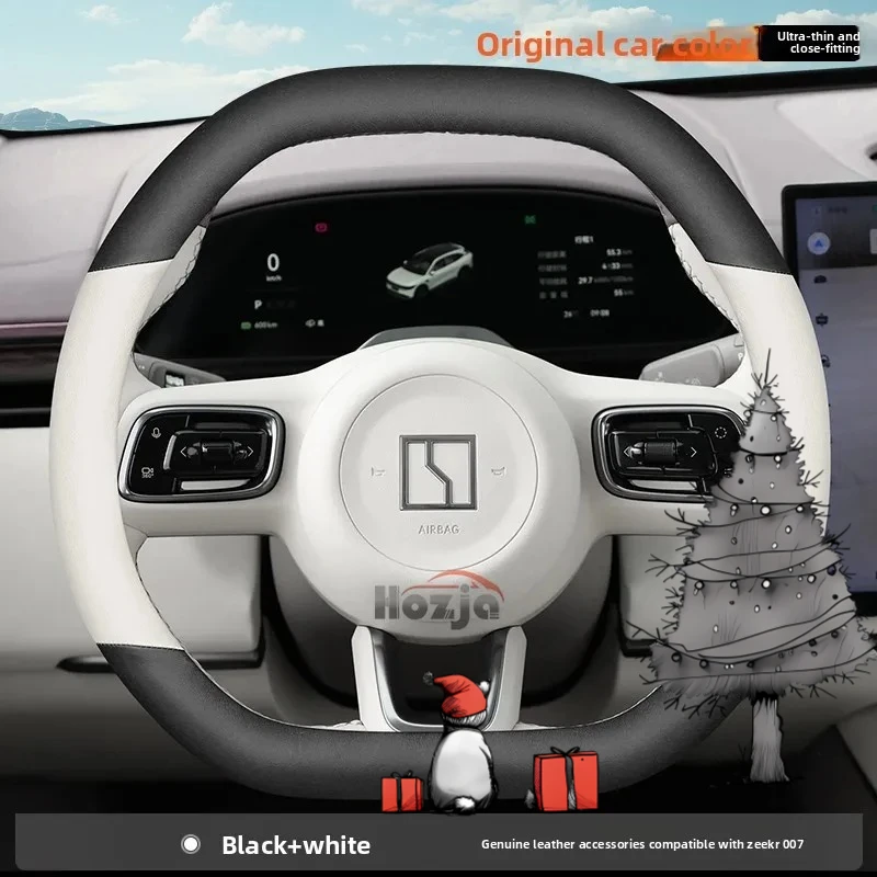 

Leather Car Steering Wheel Cover for Zeekr 7X 001 X 009 2023 2024 2025 2026 Accessories