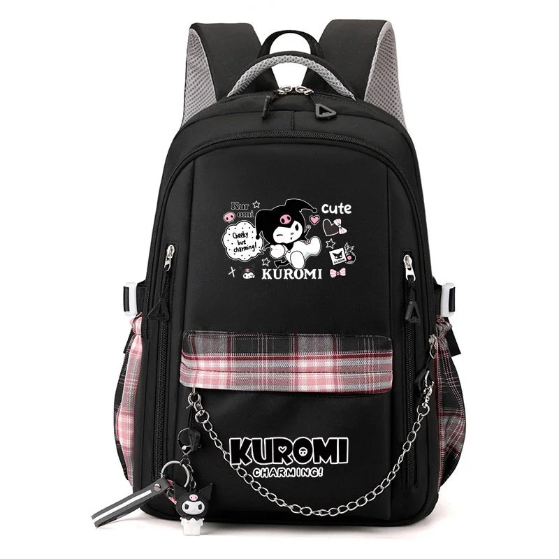 Sanrio kuromi mochila grande capacidade júnior escola primária estudante bonito mochila ins all-match dos desenhos animados mochila