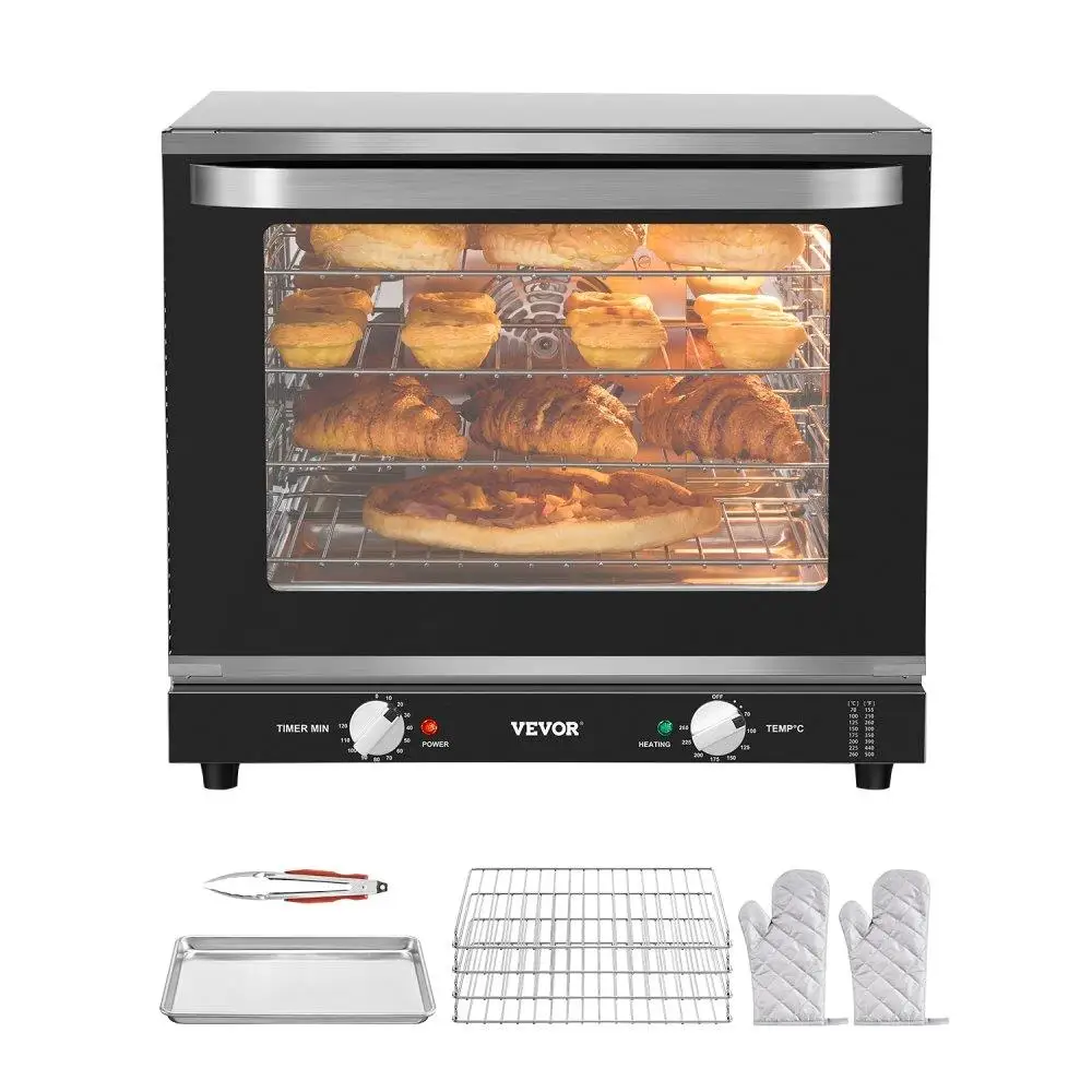 

66L Electric Toaster Oven 2800W Stainless Steel Commercial Countertop Baking Machine for Restaurant and Home Use