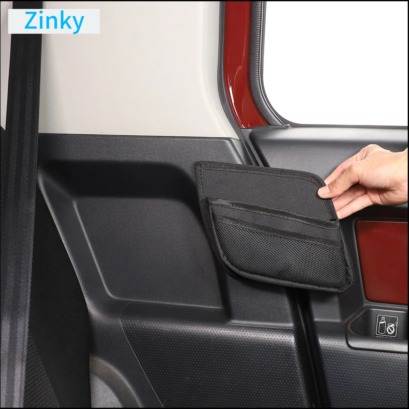 

Zinky Oxford Cloth for Toyota FJ Cruiser 2007-2021 Car Back Seat Storage Bag Organizer Accessories Tool Kit Pocket Accessories