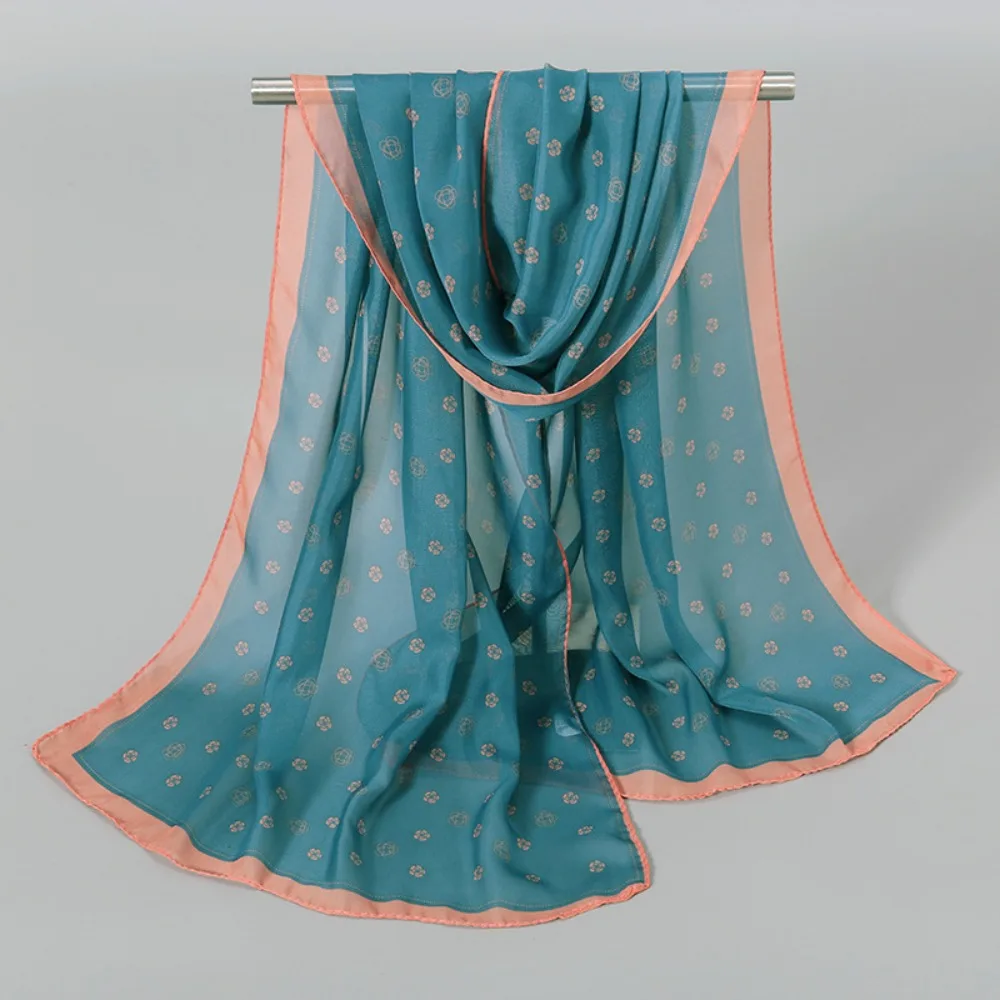 

New Floral Printing Chiffon Scarf Soft Long Shawl Silk Thin Wrap Hijab