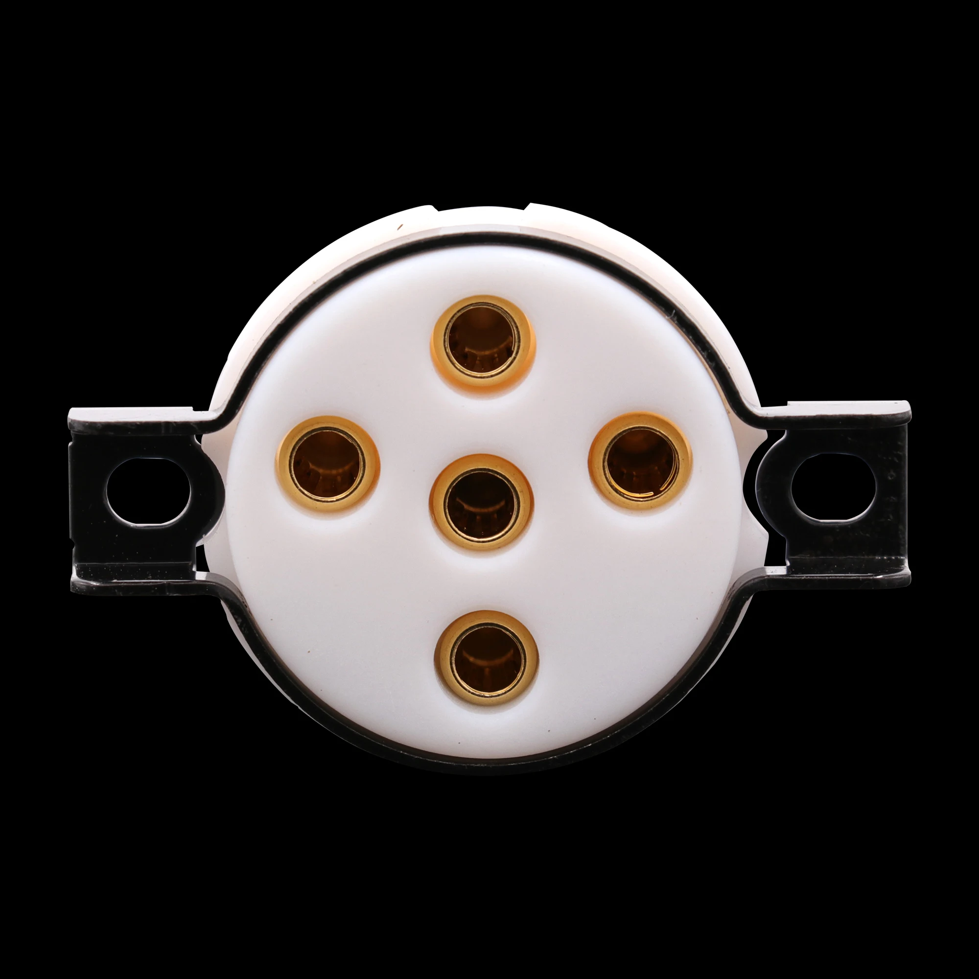 EIZZ B5 5pin PTFE Rohr Steckdosen Für PX25 PX4 ML4 Gold Überzogene Bearbeitete Messing Pins Hifi Audio Vintage Verstärker DIY upgrade 2PCS