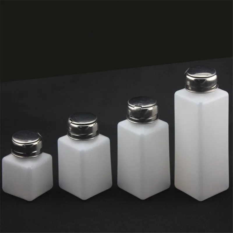 Botella Dispensadora Recargable Vacía con Bomba para Quitar Esmalte de Uñas, 100/200/250ml, Limpiador Líquido de Gel UV y Acetona para Uñas