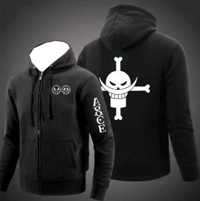 

Unisex One Piece Zipper Hoodie Jacket Men Women Anime Print Pullover Sweatshirt Casual Streetwear Sp