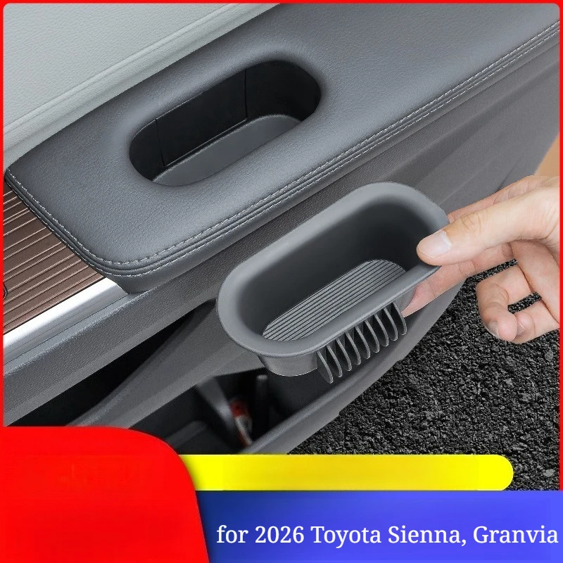 Dedicated Door Handle Storage Box & Door Cup Mat for 2026 Toyota Sienna/Granvia - Full Accessory Bundle