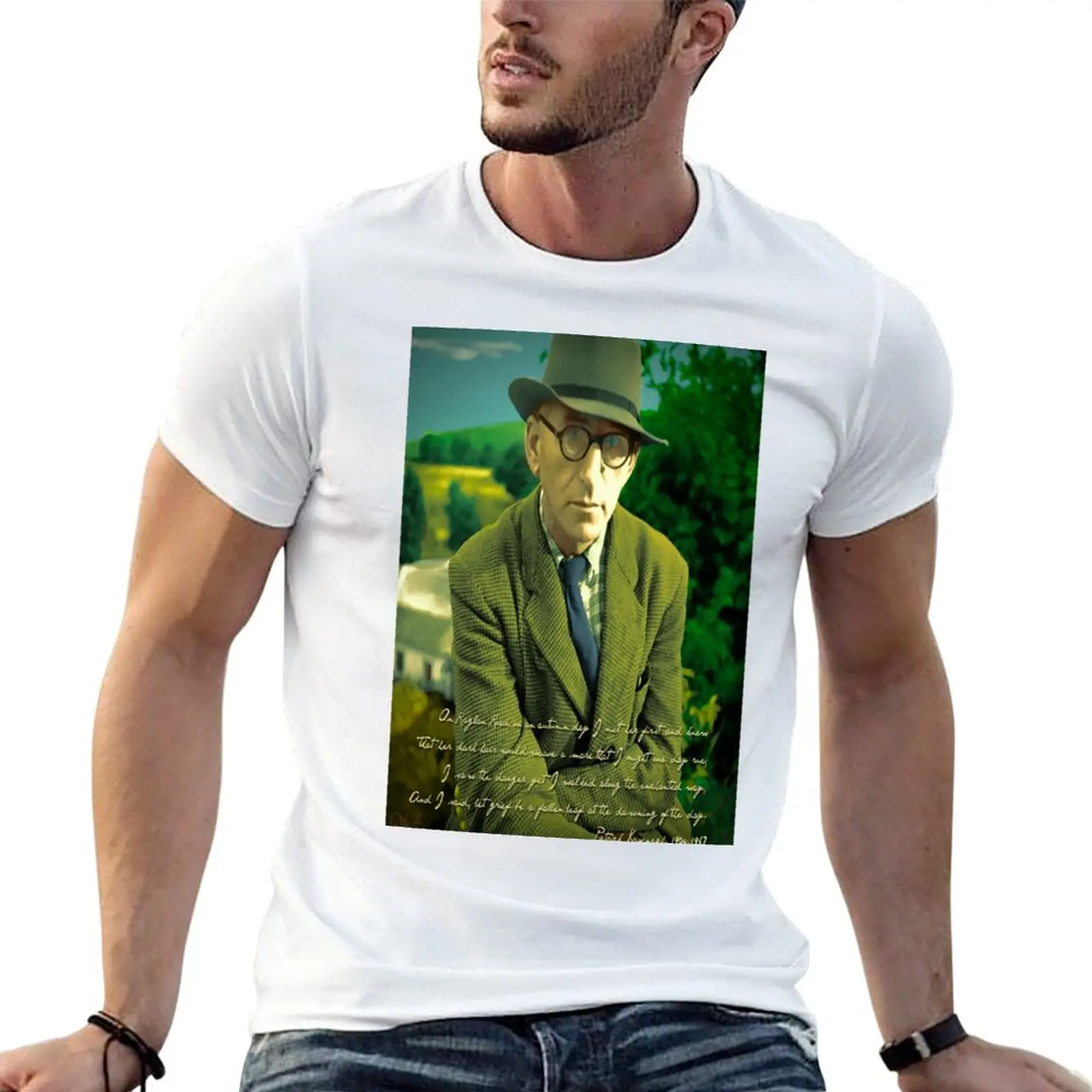 Camiseta Patrick Kavanagh, camisetas para hombre, camiseta ajustada, camisetas de diseñador para hombre con estampados, camiseta