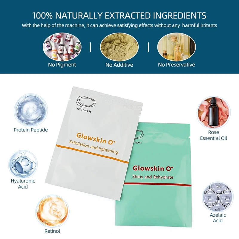 페이셜 브라이트닝 키트 안티 에이징 뷰티 액세서리 페이셜 CO2 산소 버블 뷰티 장치 세럼 젤에 적합