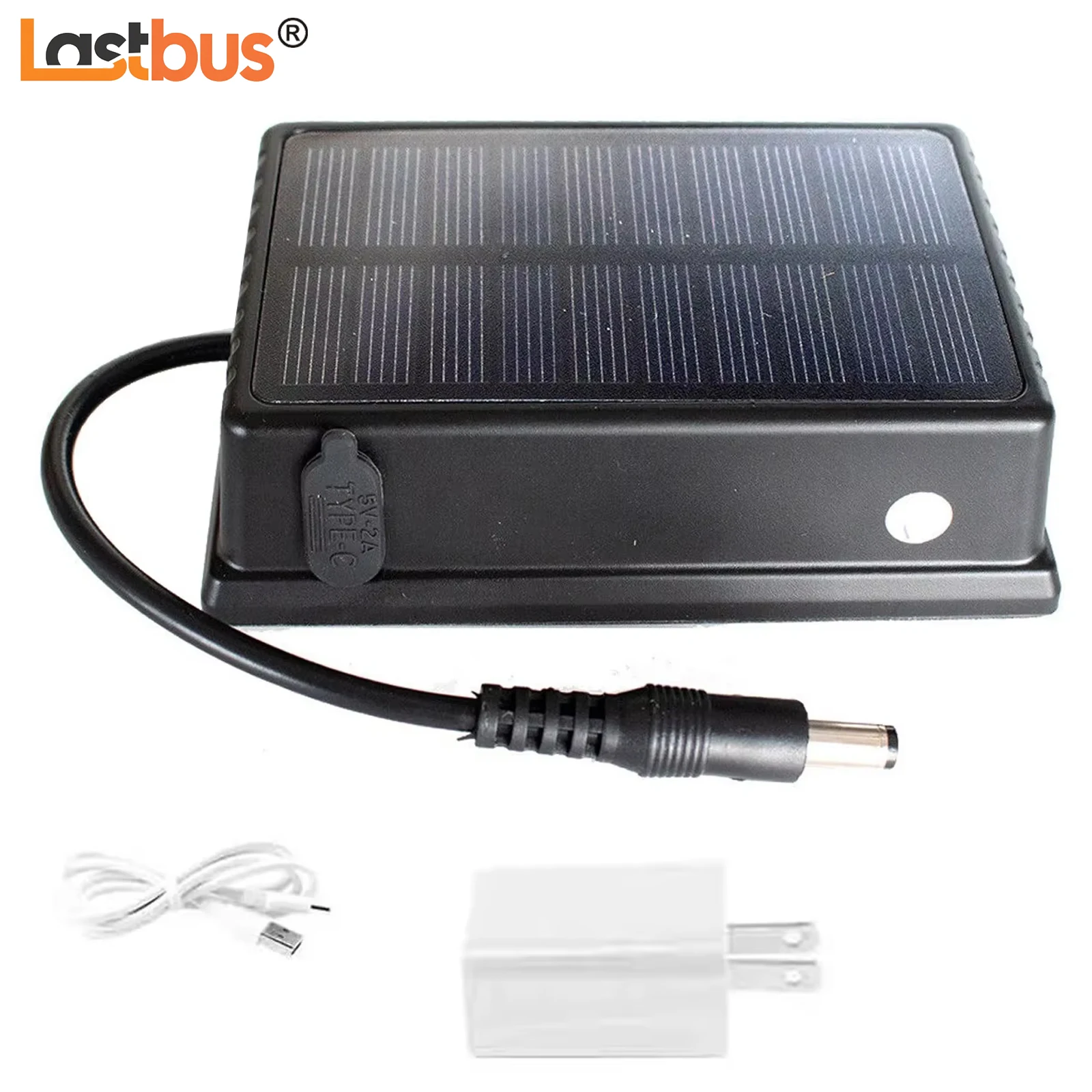 

Lastbus Rechargeable Battery Power Bank Waterproof Solar Panel Magnetic Base For Car Monitor Power/Wireless WiFi Backup Camera