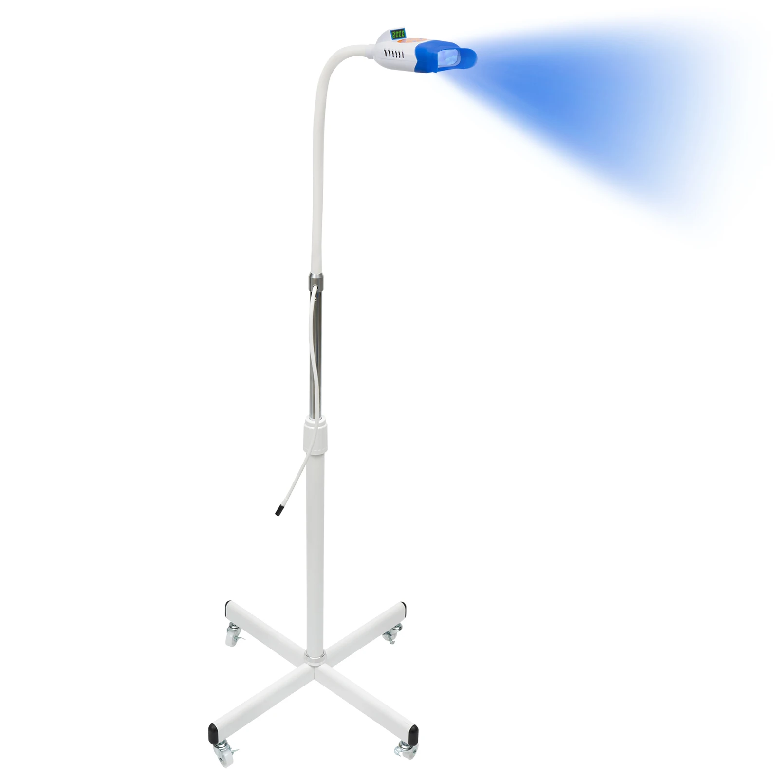 Lampe professionnelle de blanchiment dentaire à LED, appareil de blanchiment dentaire 36W, lampe de blanchiment dentaire réglable avec double lumière bleue/rouge pour cliniques dentaires, hôpitaux, salons de beauté