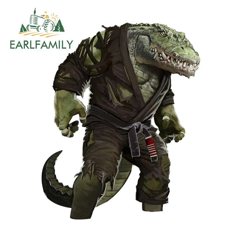 

EARLFAMILY 13cm x 10.5cm for Jiu Jitsu King Crocodile Smash Fierce Car Stickers Anime Occlusion Scratch Decal Car Door Protector