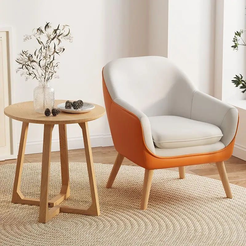 Single sofa chair small apartment household bedroom small sofa lazy chair can lie down and sit cute sofa combination living room