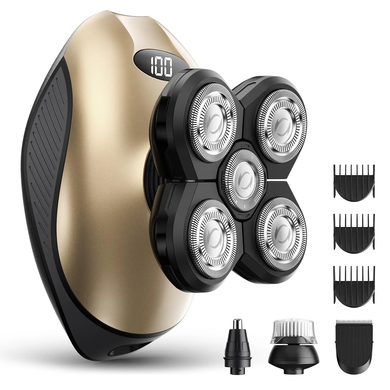 

Electric Razor for Men, Head & Body Hair Shaver for Men, Cordless Rechargeable Wet/Dry Bald Head & Groin Waterproof Razor