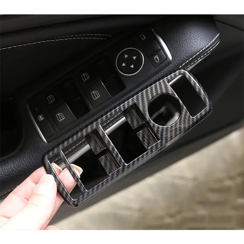 Interruptor de elevación de ventana de puerta de coche, cubierta embellecedora de marco, para mercedes-benz A, B, C, E, CLA, GLA, ML, GL, GLE, GLS, GLK