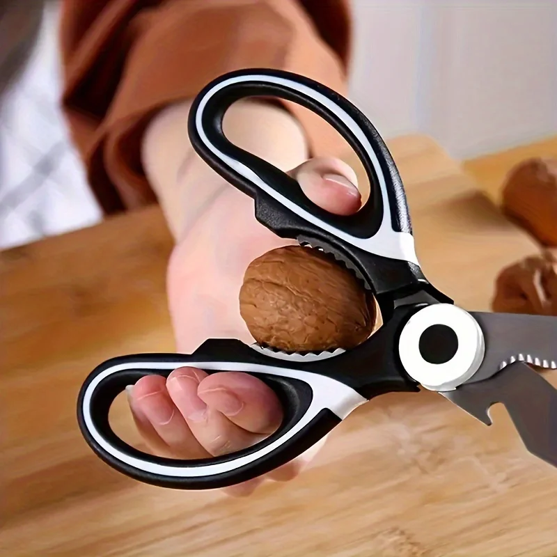 Heavy duty stainless steel kitchen scissors-multifunctional food scissors, pizza and salad