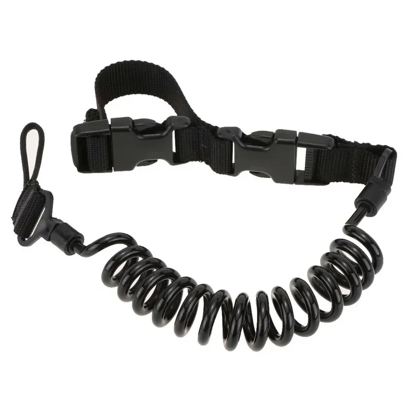 Tactical Anti-lost Elastic Lanyard Rope Spring Safety Strap Rope For Key Ring Chain Flashlight Hunting Airsoft Accessories Gear