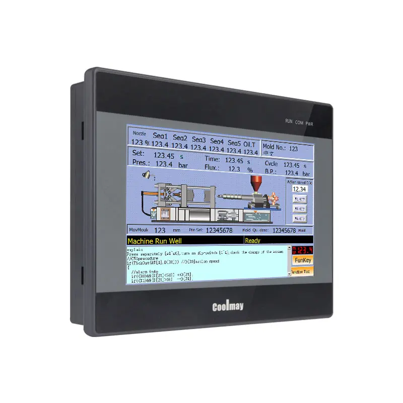 Coolmay TK80 Series 7 Inch Industrial Control HMI Touch Panel Flexible LCD Panel With RS232 RS485