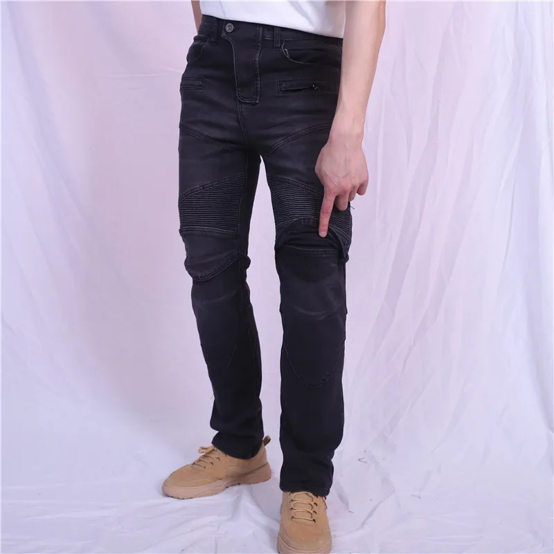PK718 Mens Women's Summer Moto Jeans Motorcycle Pants Protective Riding Gear Touring Motorbike Trousers with Safety Features