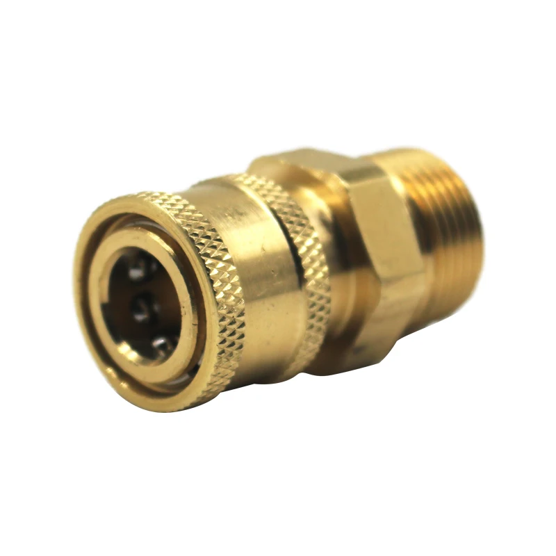 Alta Pressão Washer Copper Connector, Adaptador de Conexão Rápida, Bicos De Lavagem De Carro, M22 Masculino 1/4 \