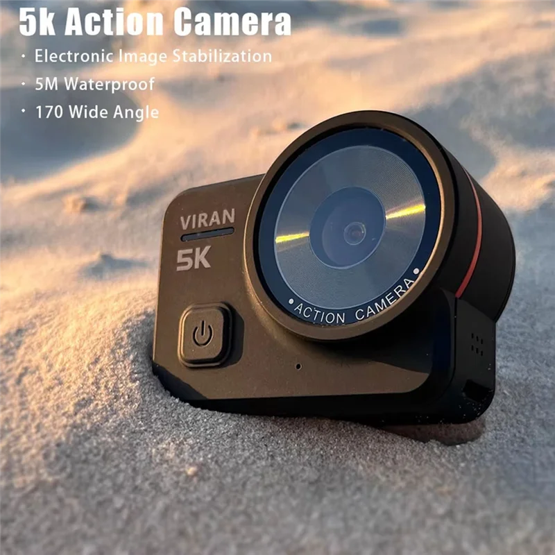 ABKI-VIRAN V10 5K caméra d'action stabilisation d'image électronique 2 pouces écran tactile étanche caméra vidéo détection de mouvement tableau de bord