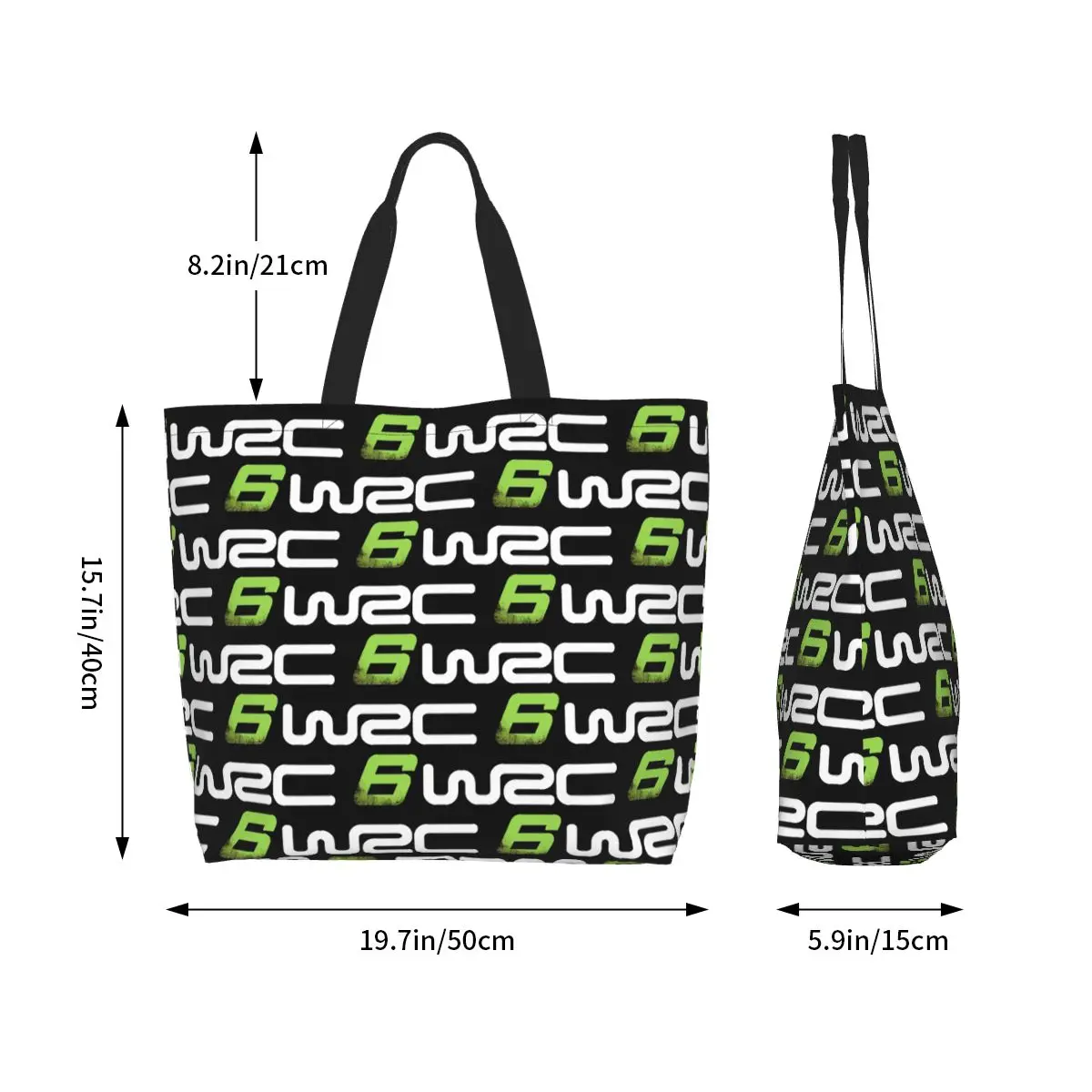 World Rally Championship WRC Shopping Tote Bag Canvas Large Capacity Shoulder Bags Shopper Grocery Handbag for Women