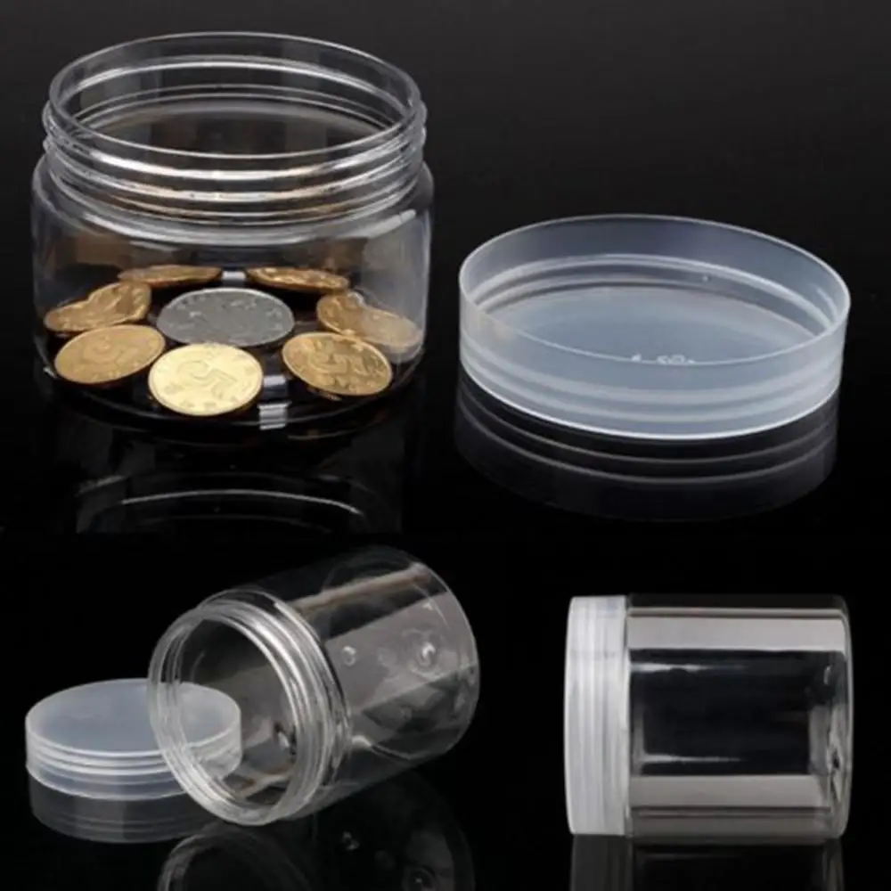 Plastic Clear Small Sealed Jar 1PC Wide Round Food Storage Container Box with Lid Kitchen Tool Round Container