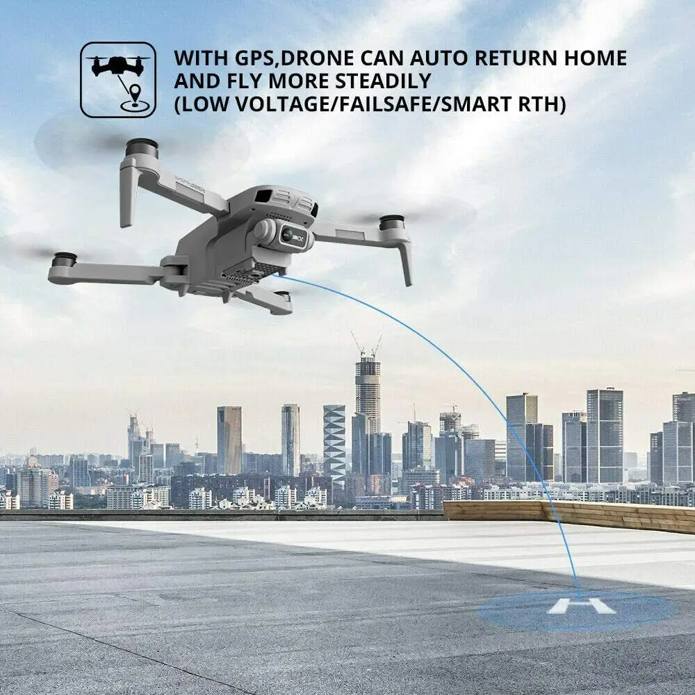 4D-F8 RC Drone GPS Dual UHD Camera 120 Wide-Angle 5G WIFI Fpv Quadcopter Brushless Foldable Obstacle Avoidance Aerial for Beginners